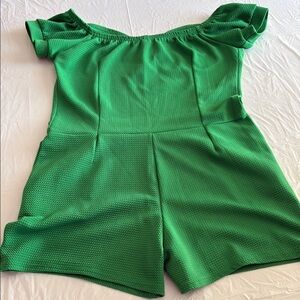 Green Off-Shoulder Romper